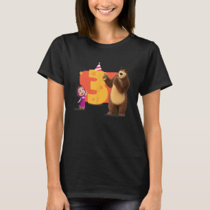 Camiseta Masha y el tercer cumpleaños del oso