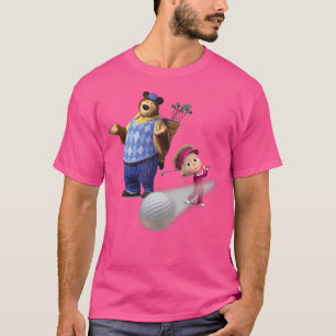 Camiseta Masha Y El Tiempo De Golf Del Oso