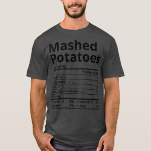 Camiseta Mashed Potatoes Nutrition Facts Thanksgiving Chris