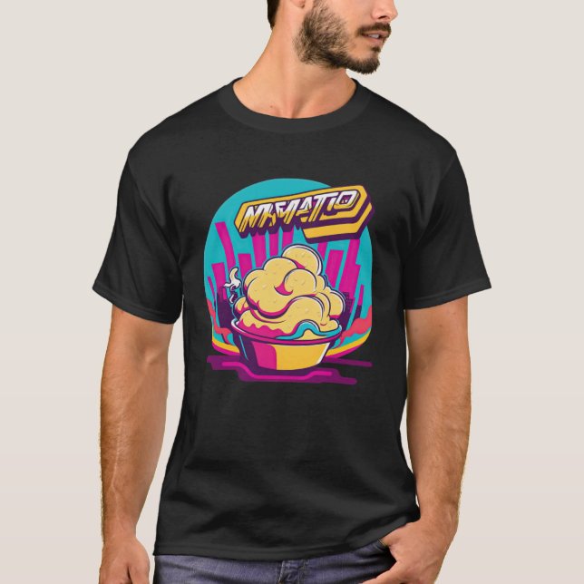 Camiseta Mashed Potatoes Synthwave 80s Retrowave Aesthetic (Anverso)