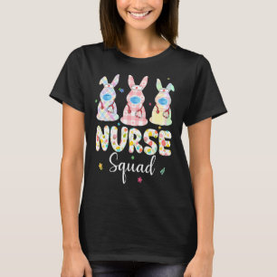 Camiseta Mask Bunny Nurs Squad Easter Stethoscope Rabbit N