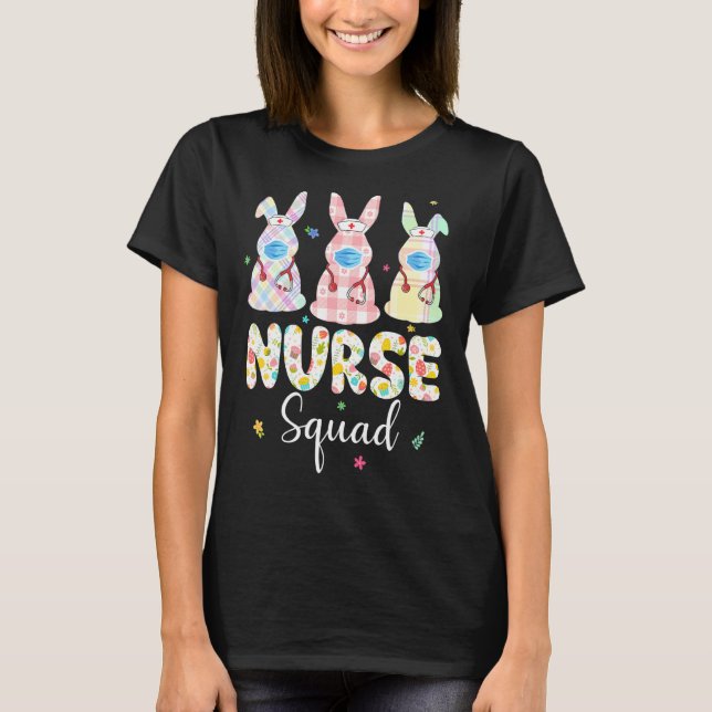 Camiseta Mask Bunny Nurs Squad Easter Stethoscope Rabbit N (Anverso)