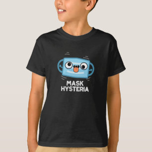Camiseta Mask Hysteria Funny Mask Pun Dark BG