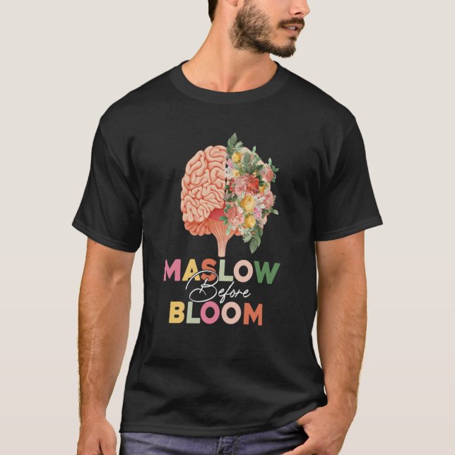 Camiseta Maslow Before Bloom Psychology Basic Human Needs S (Anverso)