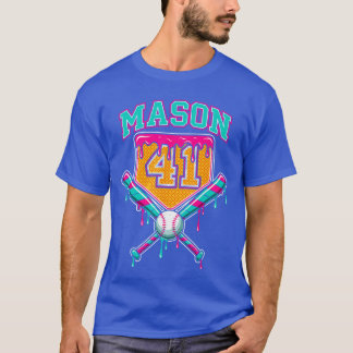 Camiseta Mason 41 Meme Helado Goteo Béisbol Cumpleaños Cos