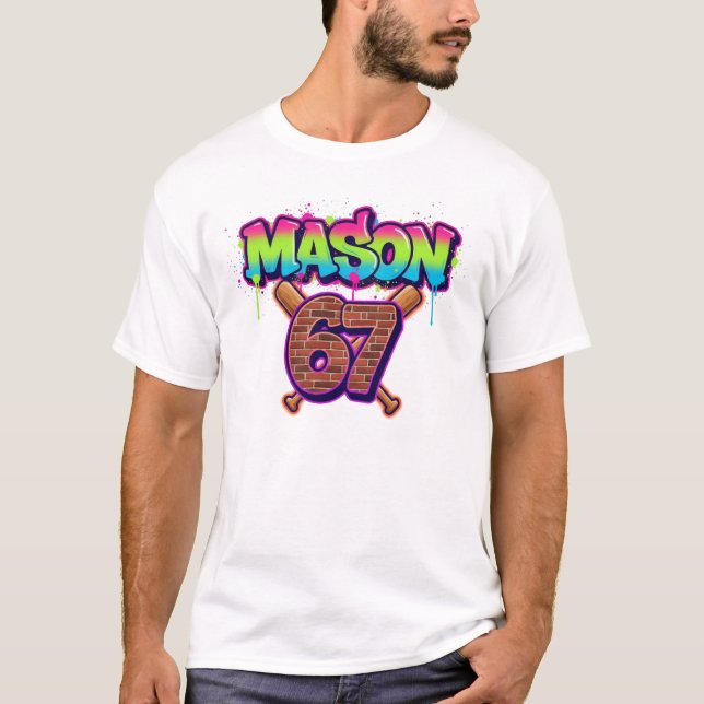 Camiseta Mason 67 Ice Cream Meme Funny Six Seven (Anverso)