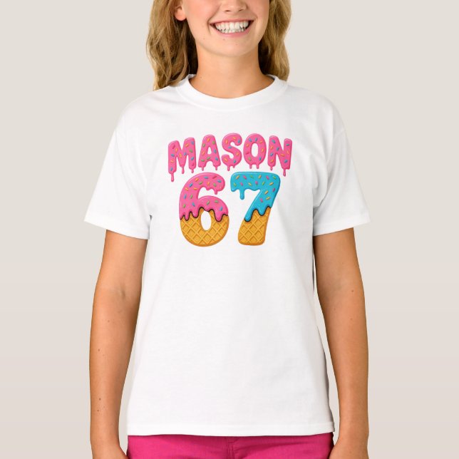 Camiseta Mason 67 Ice Cream Meme Gracioso Seis masones de h (Anverso)