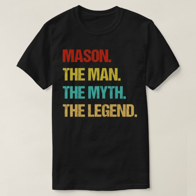 Camiseta Mason El Hombre El Mito La Leyenda Pullover (Diseño del anverso)