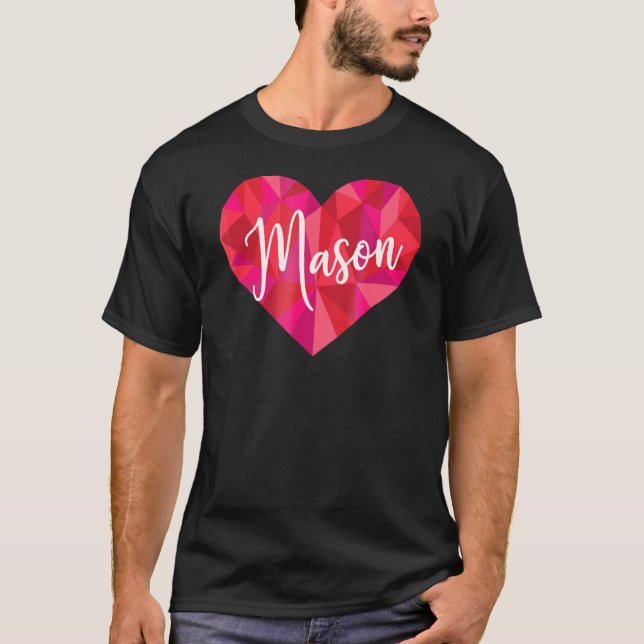 Camiseta Mason Hear Low Poly Geométrico (Anverso)