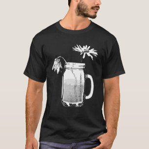 Camiseta mason jar daisies