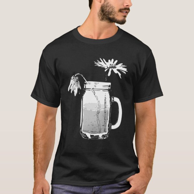 Camiseta mason jar daisies (Anverso)