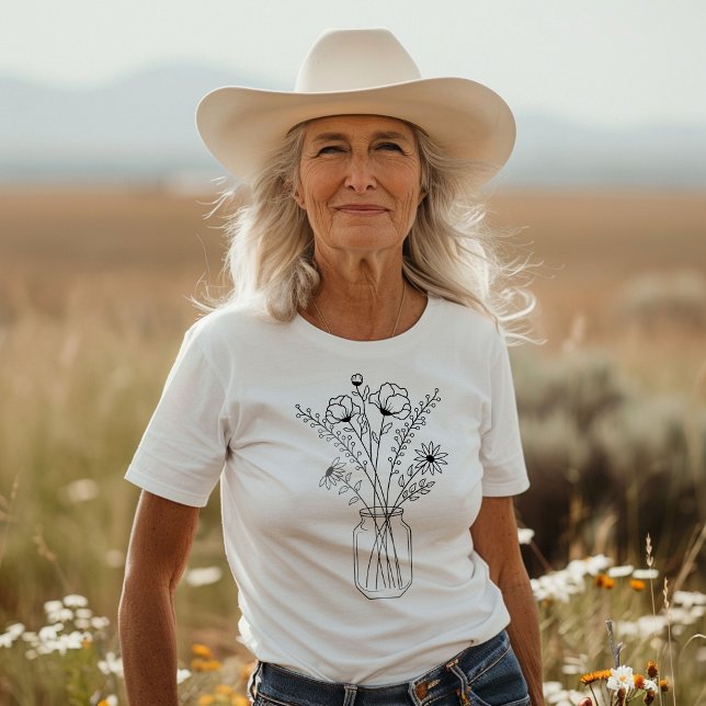 Camiseta Mason Jar Flowers (Subido por el creador)