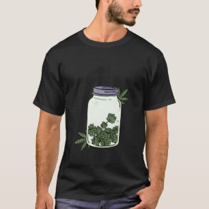 Camiseta Mason Jar Weed Vintage Retro
