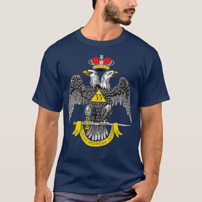 Camiseta Mason T Masonic Tee Scottish (Hombres 33° grado) (Anverso)