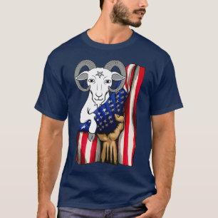 Camiseta Masonic Goat Freemason Demonic Goat Flag Hombres