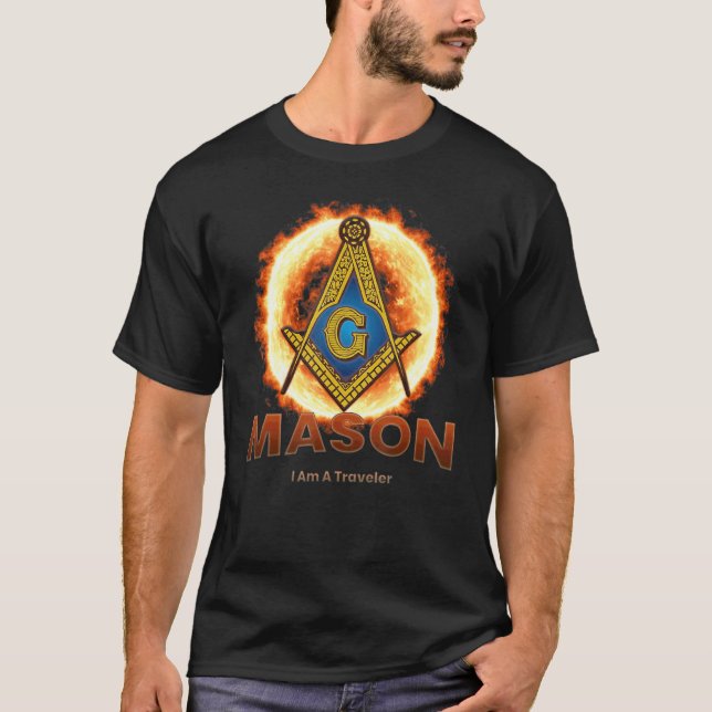Camiseta Masonic I am A Travellers Mason Square & Compass F (Anverso)