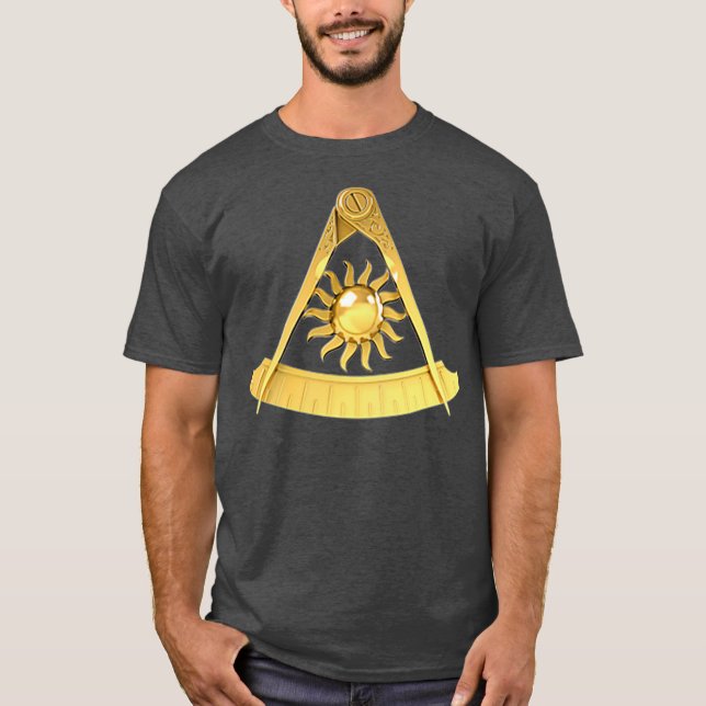 Camiseta Masonic Past Master Emblem Jewel No Square (Anverso)