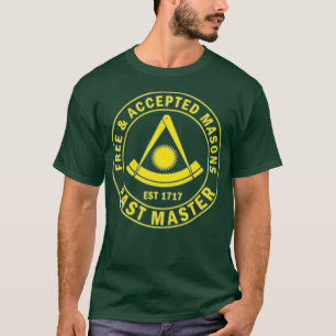 Camiseta Masonic Past Master F AM Quadrante Compass
