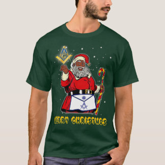 Camiseta Masonic Santa Claus Mason Feliz Navidad Y