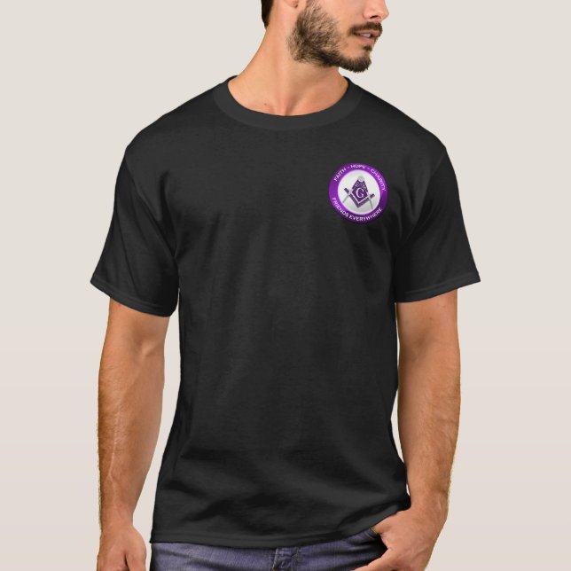 Camiseta Masonic Tee Shirt - Men Purple (Anverso)