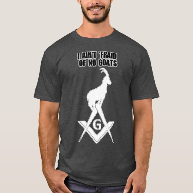 Camiseta Masónica De Cabra Corta Para Hombres (Anverso)