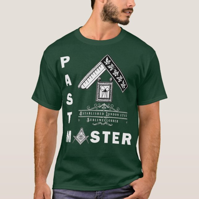 Camiseta Masónica masón con arte maestro pasado (Anverso)