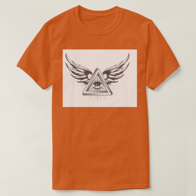 Camiseta Masónico Todos viendo la vista dentro del triángul (Diseño del anverso)