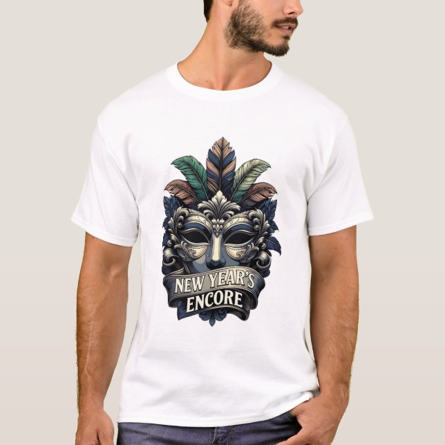 Camiseta Masquerade Mask T-Shirt, Symmetrical Filigree Prem (Anverso)