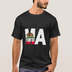 Camiseta Massachusetts, bandera de California, MAMÁ ciudade