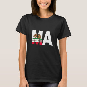 Camiseta Massachusetts, bandera de California, MAMÁ ciudade