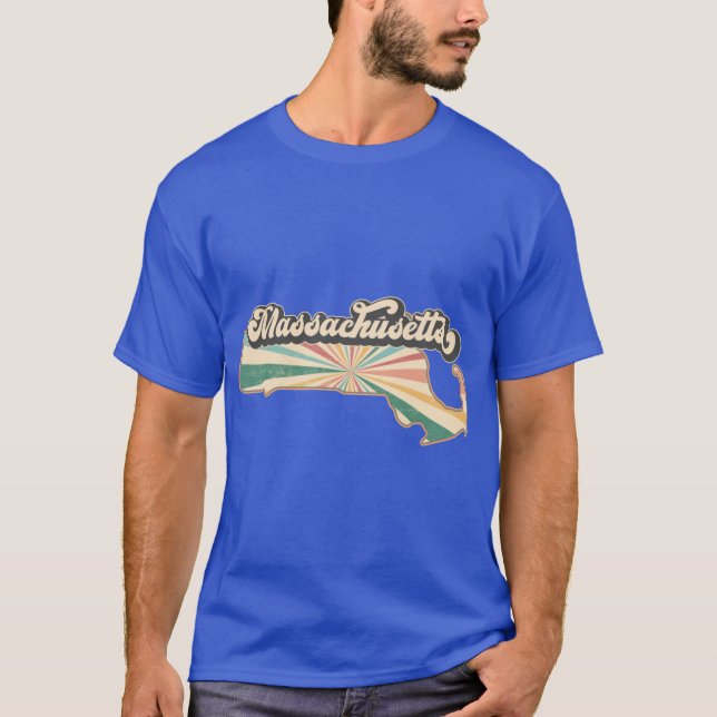 Camiseta Massachusetts Fan Retro State (Anverso)