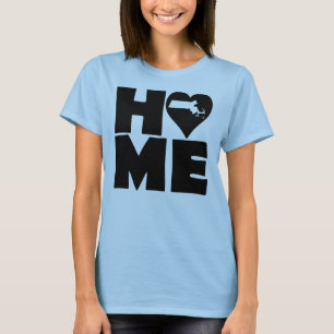 Camiseta Massachusetts Home Heart State Tees T-Shirt