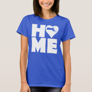 Camiseta Massachusetts Home Heart State Tees T-Shirt