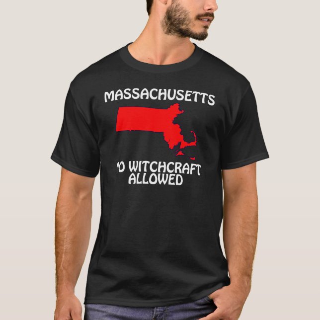 Camiseta Massachusetts - No se permite la brujería (Anverso)