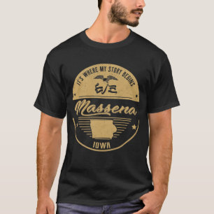 Camiseta Massena Iowa Es donde comienza mi historia