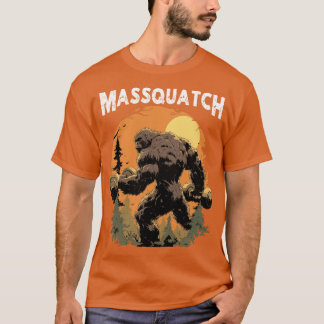 Camiseta Massquatch Funny Workout Gym Sasquatch Weightlifte