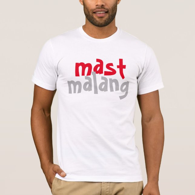 Camiseta mast malang desi libre espíritu divertido diseño i (Anverso)
