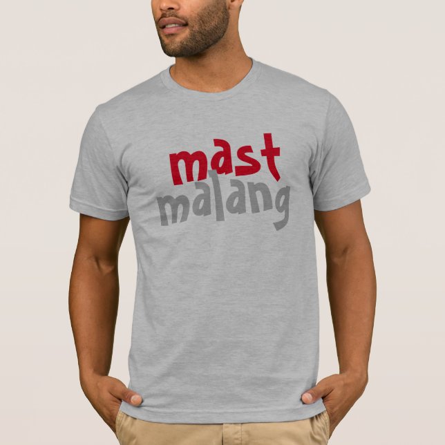 Camiseta mast malang desi libre espíritu divertido diseño i (Anverso)