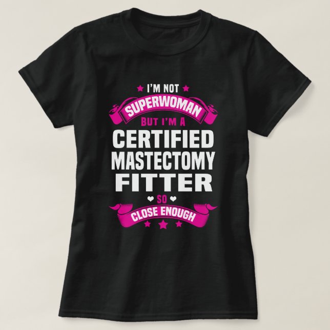 Camiseta Mastectomía certificada Fitter (Diseño del anverso)