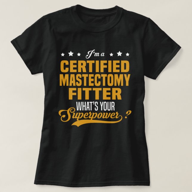 Camiseta Mastectomía certificada Fitter (Diseño del anverso)