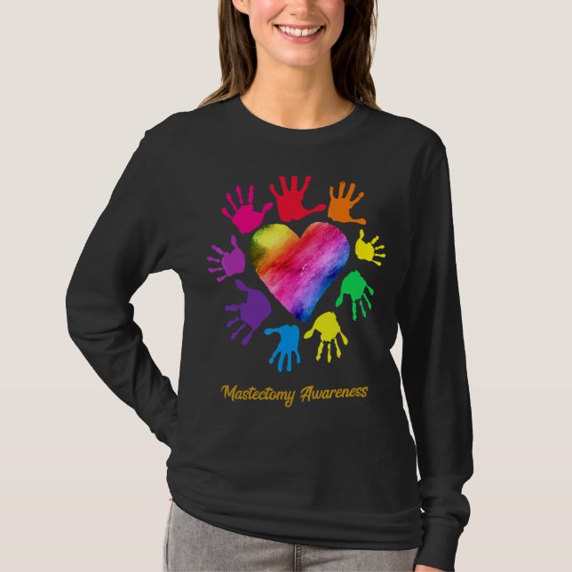 Camiseta Mastectomía Conciencia Manos Mastectomía (Anverso)