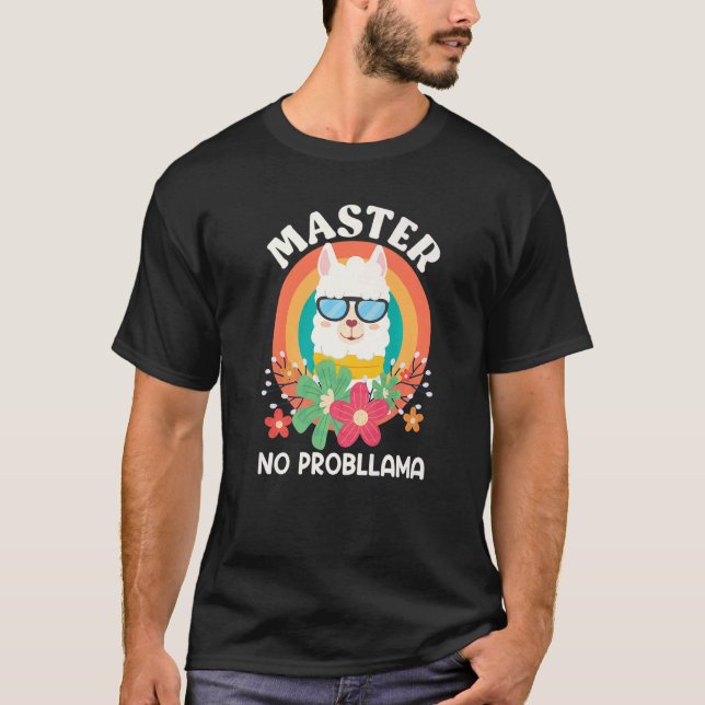 Camiseta Master 2023 No Probllama Master Degree Premium (Anverso)