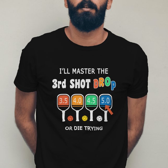Camiseta Master 3 Tiroteo Funny Pickleball Shot Ratings (Subido por el creador)