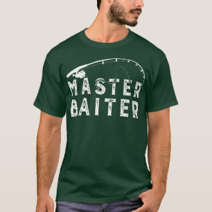 Camiseta Master Baiter Bass Pesca Funny Fisherman Chiste Da