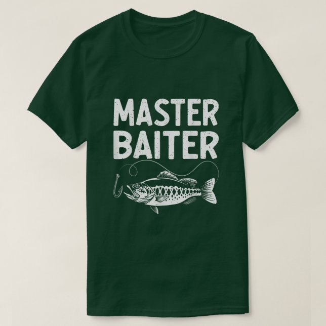 Camiseta Master Baiter Chiste De Pescadores Graciosos Para  (Diseño del anverso)