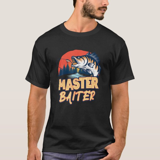 Camiseta Master Baiter Funny Fisherman Meme Bass Fishing (Anverso)