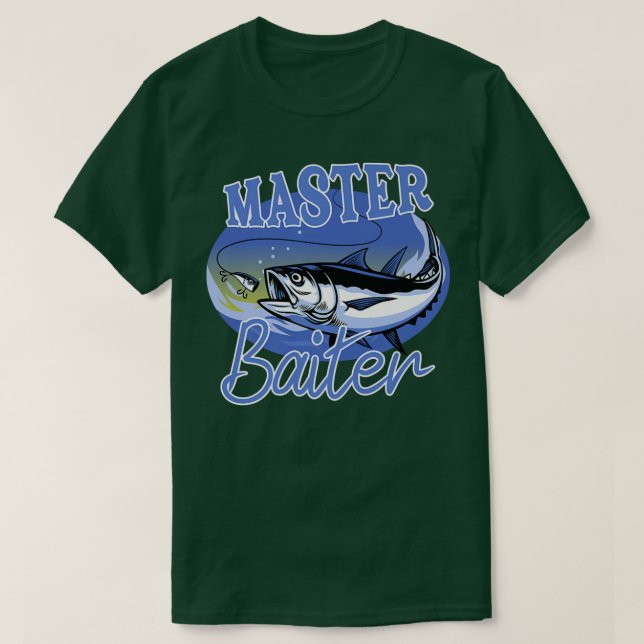 Camiseta Master Baiter Funny Fisherman Meme Pescando Bass P (Diseño del anverso)