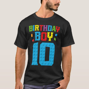 Camiseta Master Builder 10.º niño de cumpleaños 10 años de