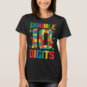Camiseta Master Builder 10th Birthday Boy 10 Ladrillos Diez