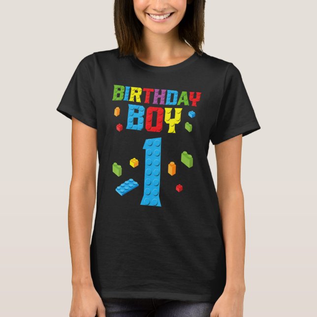 Camiseta Master Builder 1Nacimiento Niño 1 Un Año Construcc (Anverso)